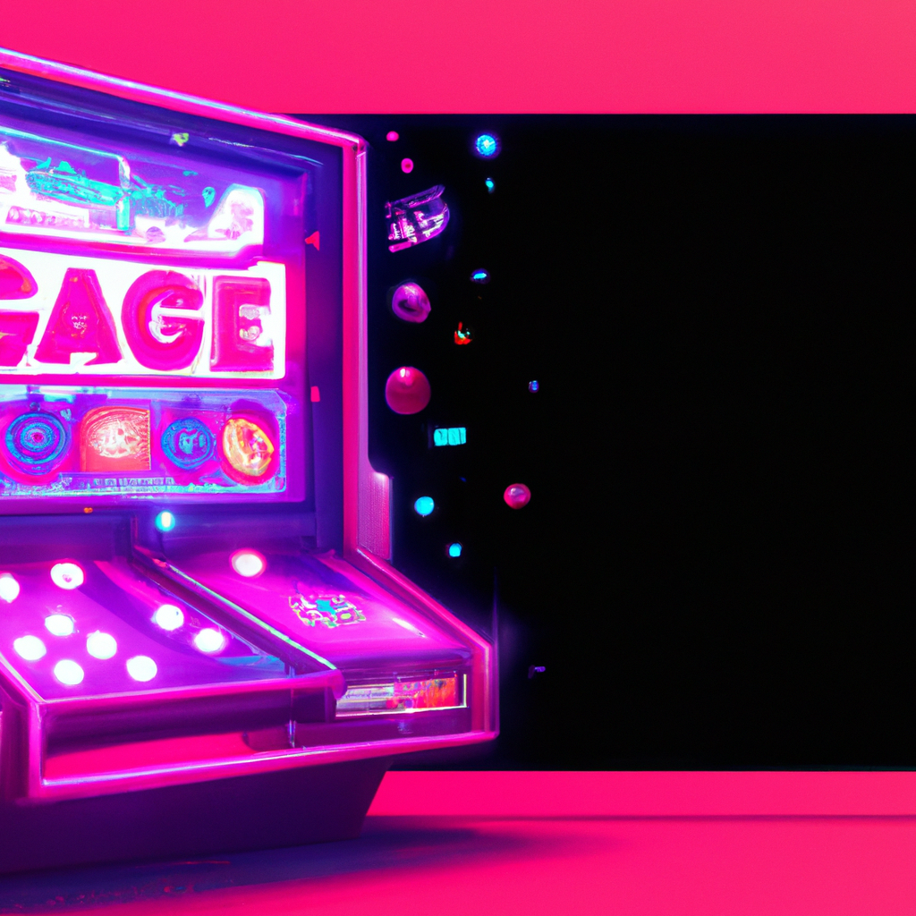 VoidArcade neon cabinet collage